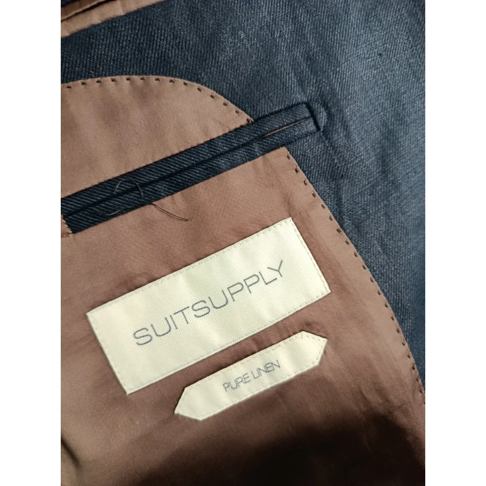 Suitsupply Napoli Suit Mens 40 Navy Baird Mcnutt Linen Brescia Pants 33X29